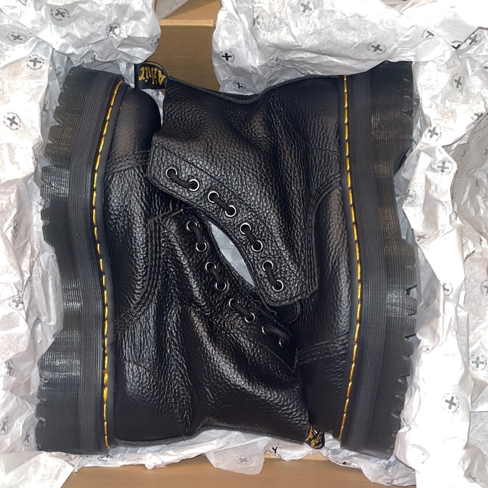 Dr.Marten’s Sinclair Milled Nappa Leather Platform Boots